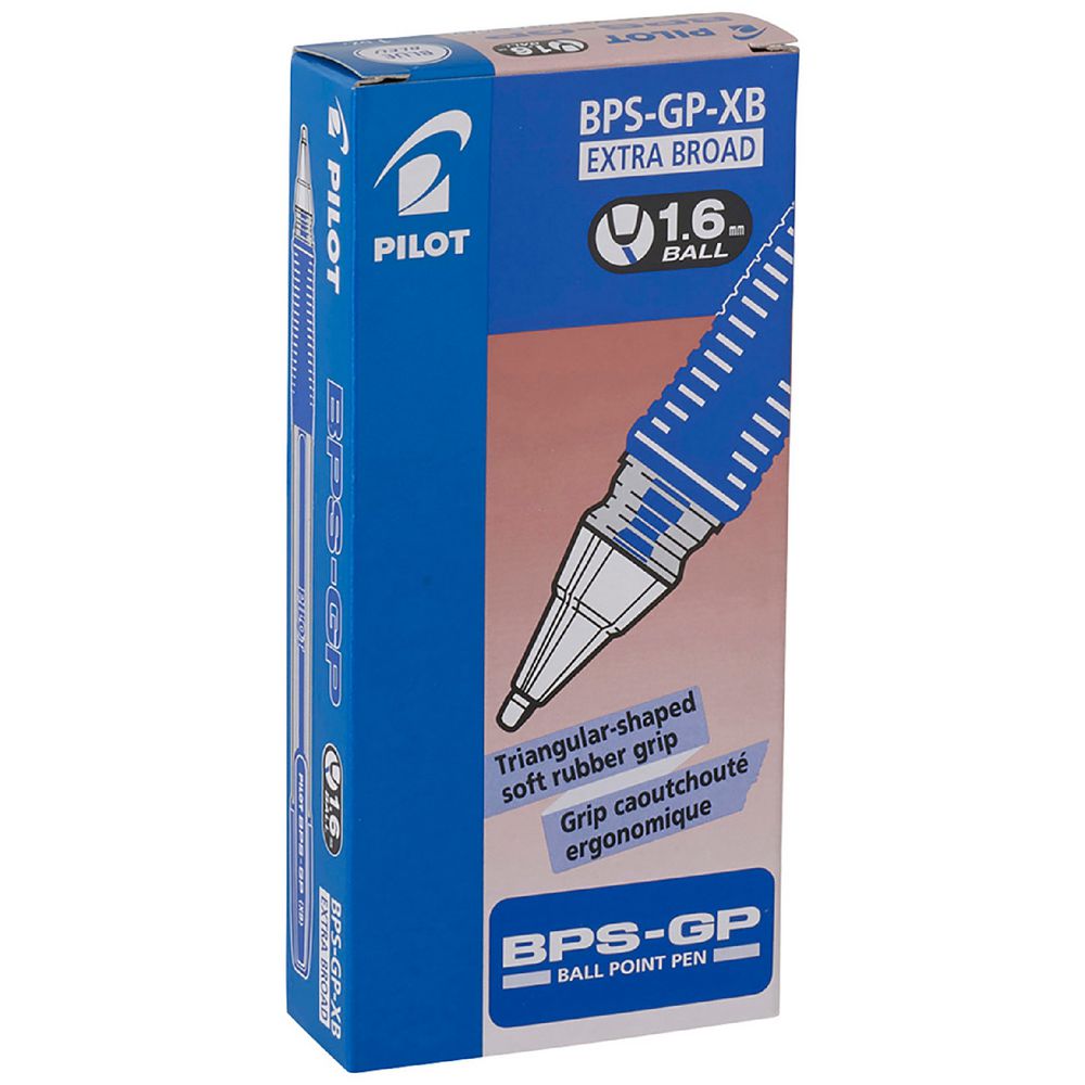 PILOT BPS-GP Ballpoint Pen 1.6mm Blue 12 Pack